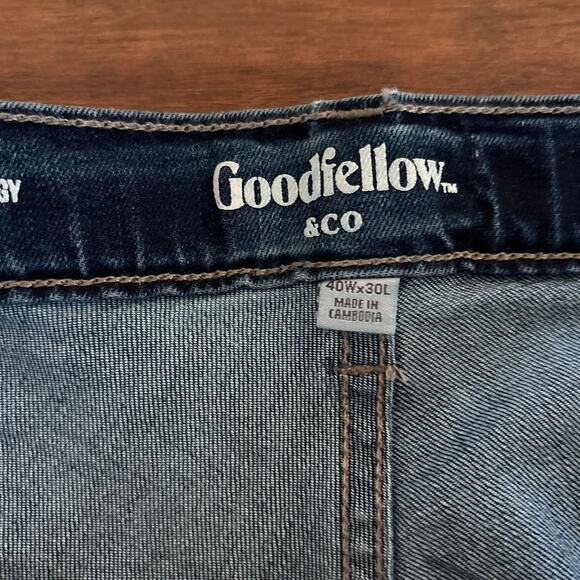 Goodfellow & co. Men's 365 Adaptive Seated Fit Relaxed Leg Jeans Blue Size 40x30 - Picture 4 of 10